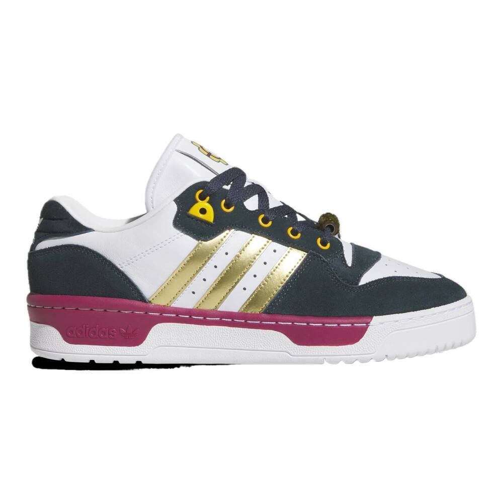 NEW ADIDAS men's rivalry low demon slayer tengen sneaker in black/multi/white